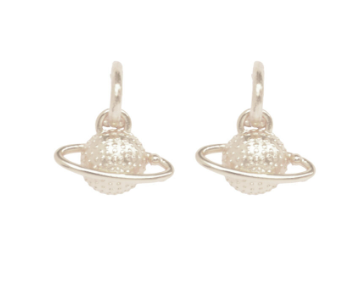 BOUCLE PENDANTES SATURNE - ARGENT