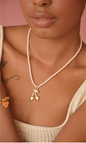 COLLIER PERLE CERISE