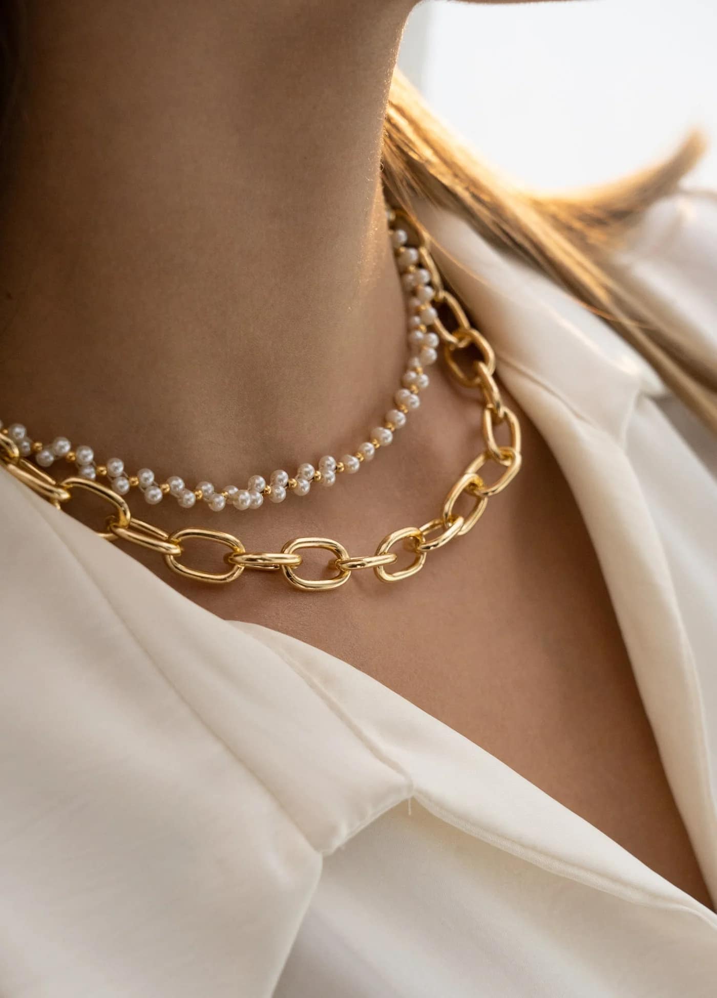 COLLIER TISSÉ - PETITES PERLES