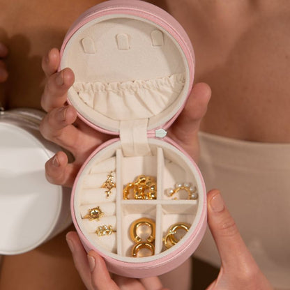 BOÎTE À BIJOUX RONDE - ROSE