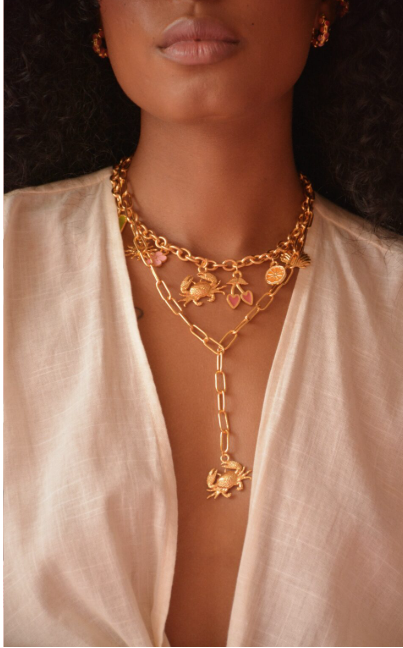 COLLIER À PINCE CRABE - OR