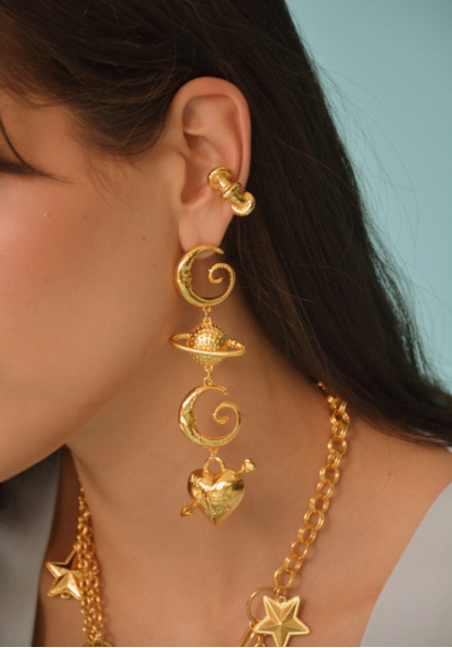 BOUCLES D'OREILLES MAXI MON STAR - OR