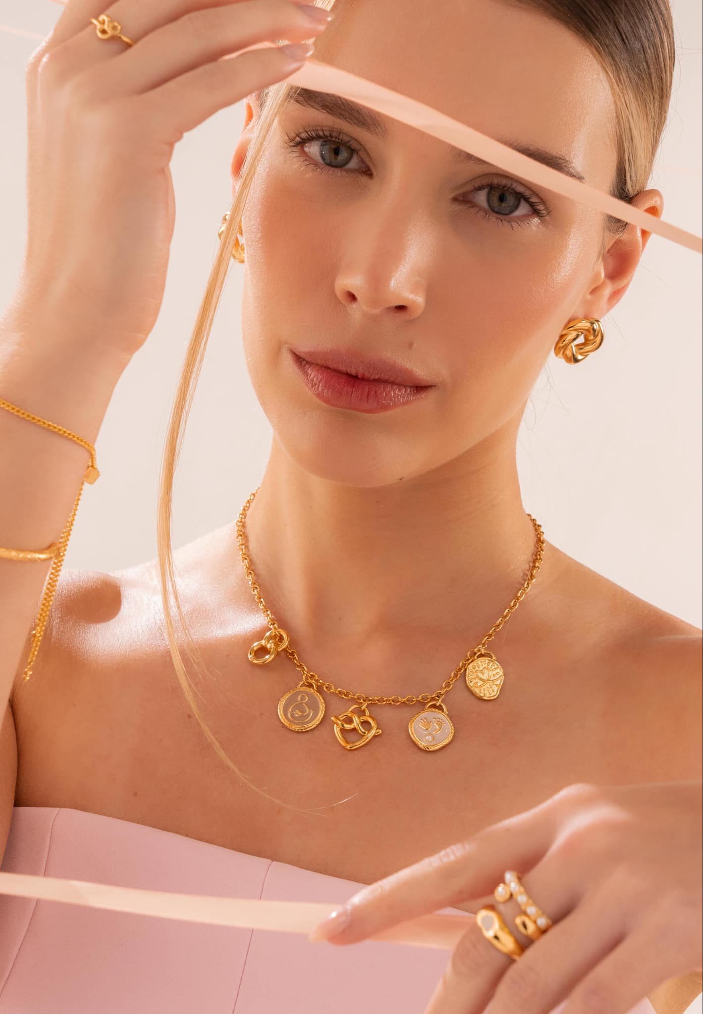 COLLIER MULTICHARM LIEN D'AMOUR